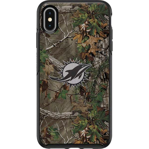 NFL Miami Dolphins Realtree Xtra Green Camo Otterbox Symmetry iPhone Skin