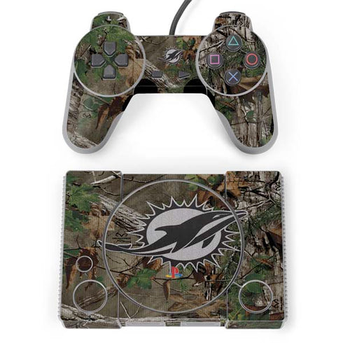 NFL Miami Dolphins Realtree Xtra Green Camo PlayStation Classic Bundle Skin