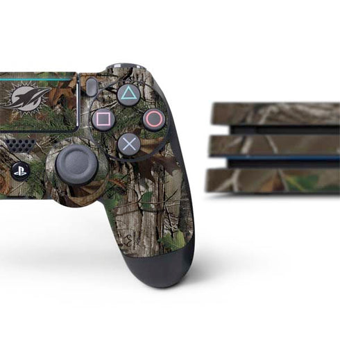 NFL Miami Dolphins Realtree Xtra Green Camo PS4 Pro Bundle Skin