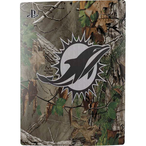 NFL Miami Dolphins Realtree Xtra Green Camo PS5 Console Skin