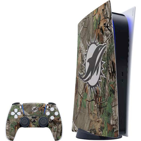 NFL Miami Dolphins Realtree Xtra Green Camo PS5 Digital Edition Bundle Skin