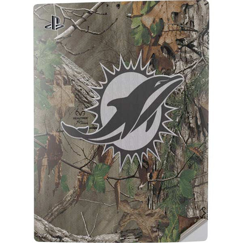 NFL Miami Dolphins Realtree Xtra Green Camo PS5 Digital Edition Console Skin