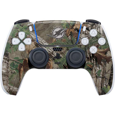 NFL Miami Dolphins Realtree Xtra Green Camo PS5 Controller Skin