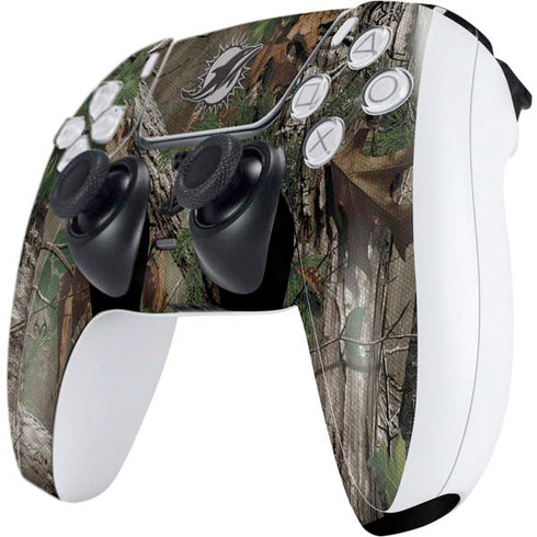 NFL Miami Dolphins Realtree Xtra Green Camo PS5 Controller Skin