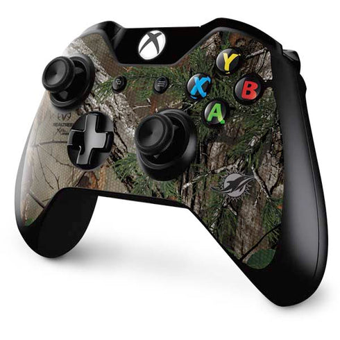 NFL Miami Dolphins Realtree Xtra Green Camo Xbox One Controller Skin