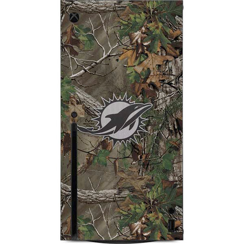 NFL Miami Dolphins Realtree Xtra Green Camo Xbox Series X Console Skin
