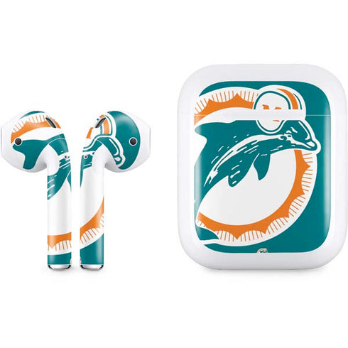 NFL Miami Dolphins Retro Logo Apple AirPods Skin