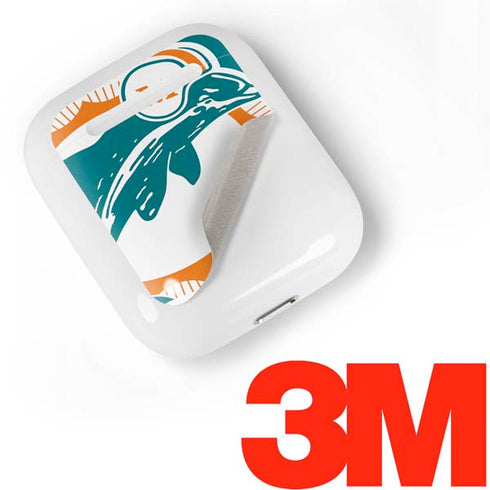 NFL Miami Dolphins Retro Logo Apple AirPods Skin