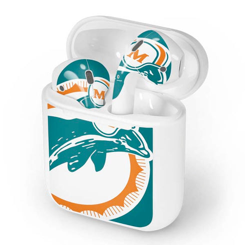 NFL Miami Dolphins Retro Logo Apple AirPods Skin