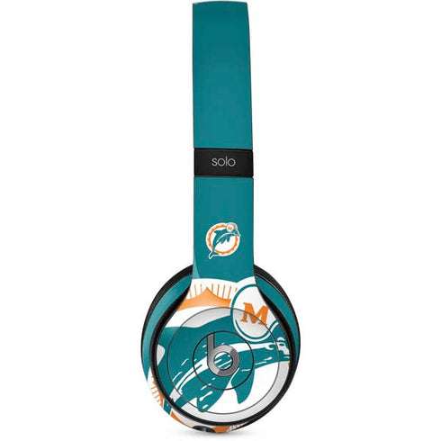 NFL Miami Dolphins Retro Logo Beats Solo 2 Wired Skin