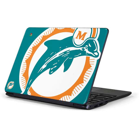 NFL Miami Dolphins Retro Logo Samsung Chromebook Skin