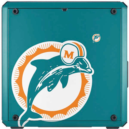 NFL Miami Dolphins Retro Logo Cooler Master MasterBox Q300L Mini Tower Skin