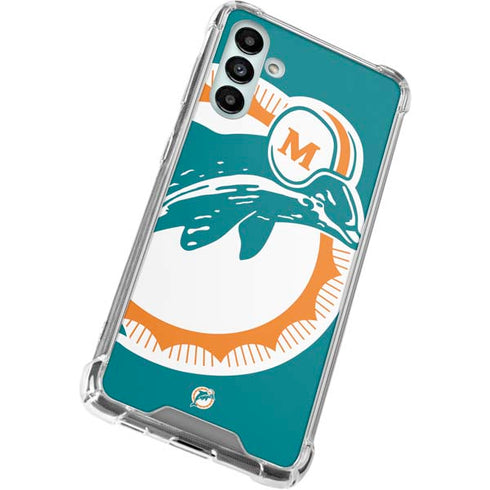 NFL Miami Dolphins Retro Logo Galaxy A13 5G Clear Case