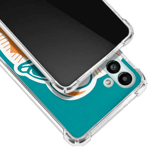NFL Miami Dolphins Retro Logo Galaxy A13 5G Clear Case