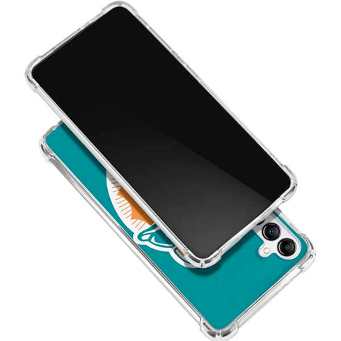 NFL Miami Dolphins Retro Logo Galaxy A15 5G Clear Case