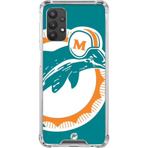 NFL Miami Dolphins Retro Logo Galaxy A32 5G Clear Case