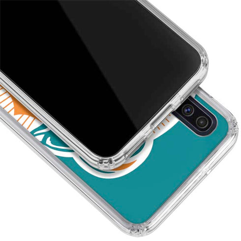 NFL Miami Dolphins Retro Logo Galaxy A50 Clear Case
