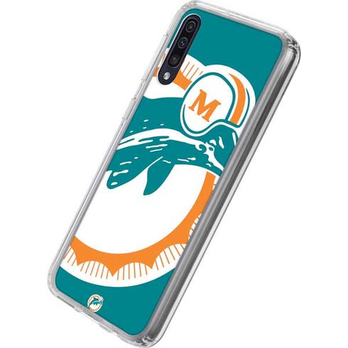 NFL Miami Dolphins Retro Logo Galaxy A50 Clear Case