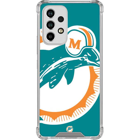 NFL Miami Dolphins Retro Logo Galaxy A53 5G Clear Case