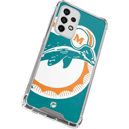 NFL Miami Dolphins Retro Logo Galaxy A53 5G Clear Case