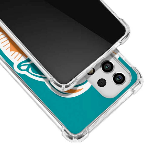 NFL Miami Dolphins Retro Logo Galaxy A53 5G Clear Case