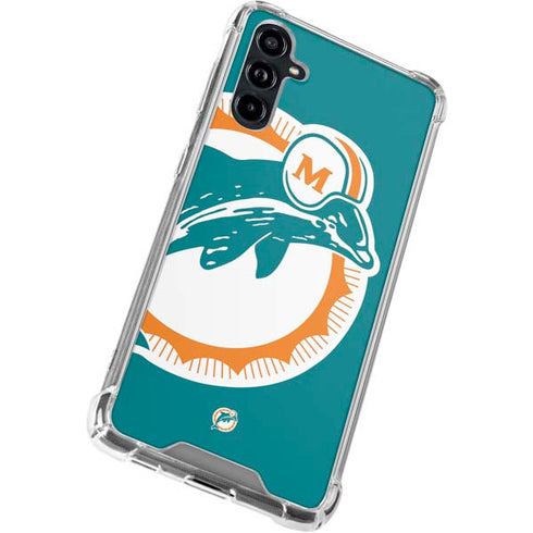 NFL Miami Dolphins Retro Logo Galaxy A54 5G Clear Case