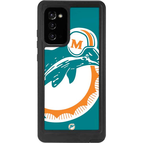 NFL Miami Dolphins Retro Logo Galaxy Note20 5G Waterproof Case