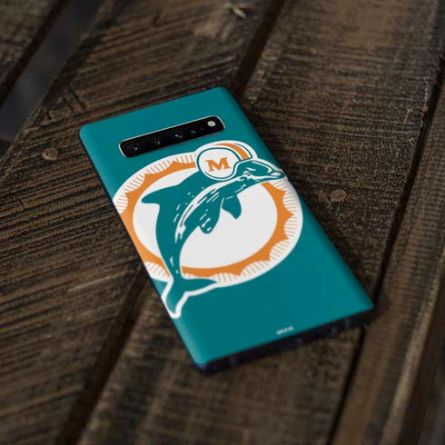 NFL Miami Dolphins Retro Logo Galaxy S10 Plus Skin