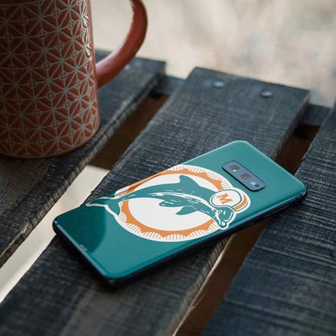 NFL Miami Dolphins Retro Logo Galaxy S10e Skin