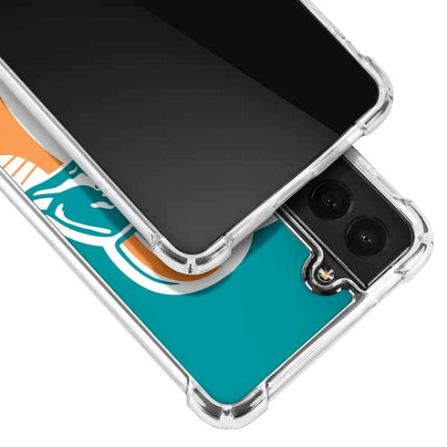 NFL Miami Dolphins Retro Logo Galaxy S21 5G Clear Case