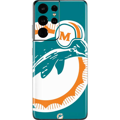 NFL Miami Dolphins Retro Logo Galaxy S21 Ultra 5G Skin