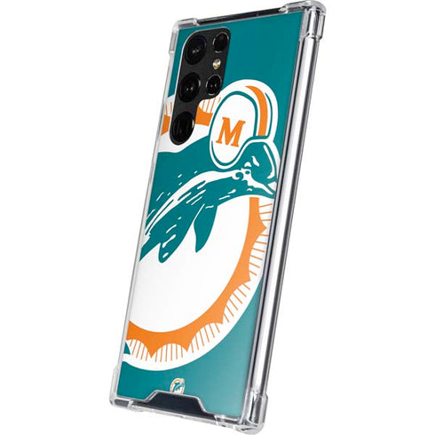 NFL Miami Dolphins Retro Logo Galaxy S22 Ultra Clear Case