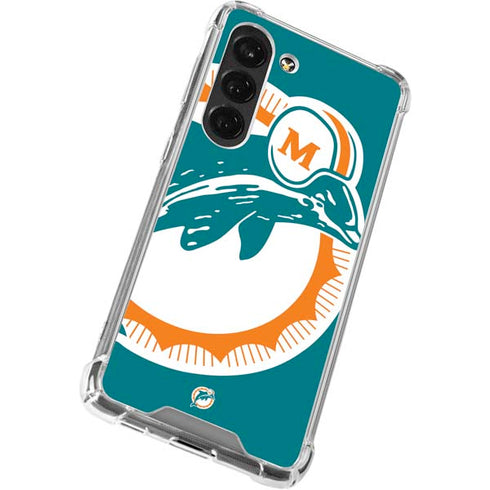 NFL Miami Dolphins Retro Logo Galaxy S23 Clear Case
