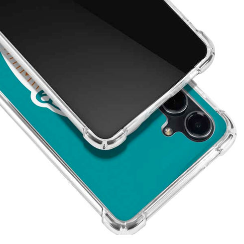 NFL Miami Dolphins Retro Logo Galaxy S23 FE Clear Case