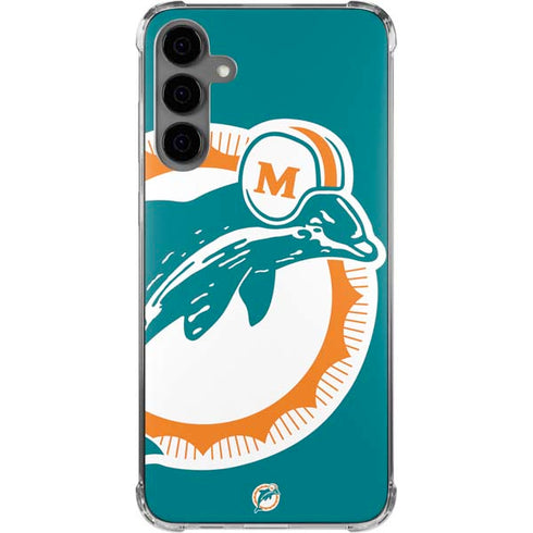 NFL Miami Dolphins Retro Logo Galaxy S24 Plus Clear Case