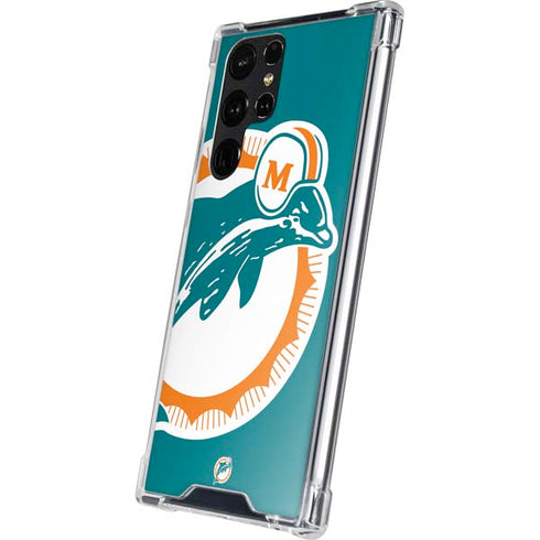 NFL Miami Dolphins Retro Logo Galaxy S24 Ultra Clear Case