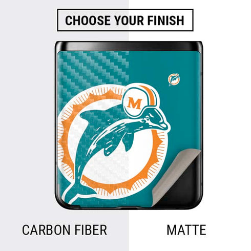 NFL Miami Dolphins Retro Logo Galaxy Z Flip Skin