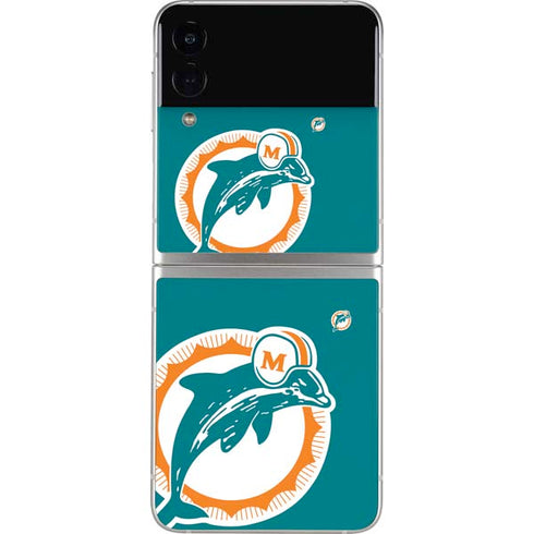 NFL Miami Dolphins Retro Logo Galaxy Z Flip4 5G Skin