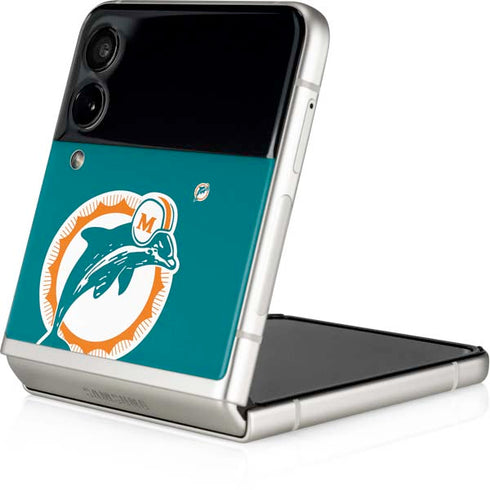 NFL Miami Dolphins Retro Logo Galaxy Z Flip4 5G Skin