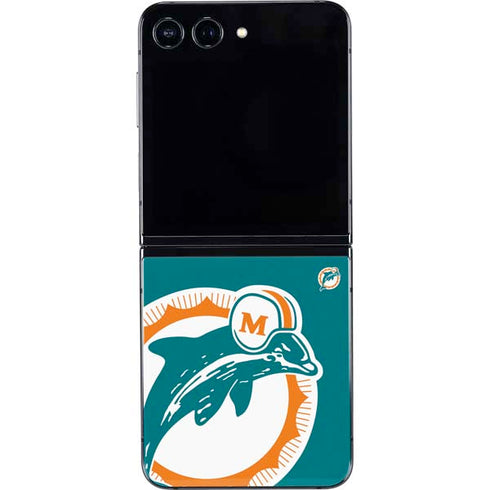 NFL Miami Dolphins Retro Logo Galaxy Z Flip5 5G Skin
