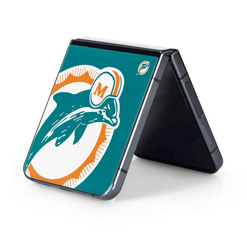 NFL Miami Dolphins Retro Logo Galaxy Z Flip5 5G Skin