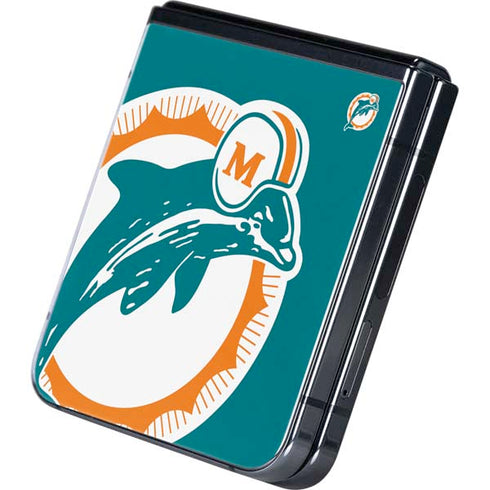 NFL Miami Dolphins Retro Logo Galaxy Z Flip5 5G Skin