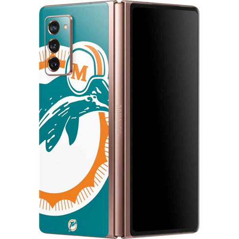 NFL Miami Dolphins Retro Logo Galaxy Z Fold2 5G Skin