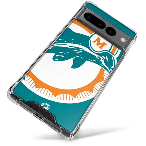 NFL Miami Dolphins Retro Logo Google Pixel 7 Pro Clear Case