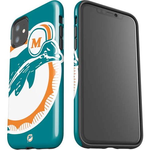 NFL Miami Dolphins Retro Logo iPhone 11 Impact Case