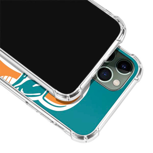 NFL Miami Dolphins Retro Logo iPhone 11 Pro Max Clear Case