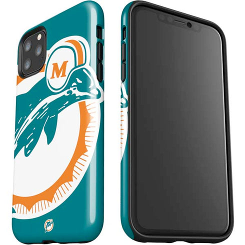 NFL Miami Dolphins Retro Logo iPhone 11 Pro Max Impact Case