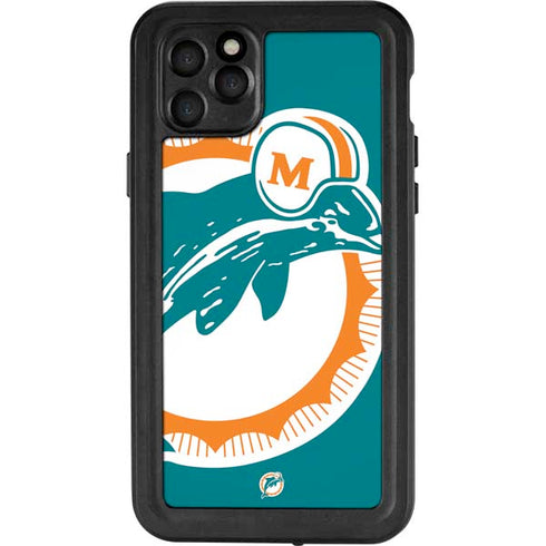 NFL Miami Dolphins Retro Logo iPhone 11 Pro Max Waterproof Case