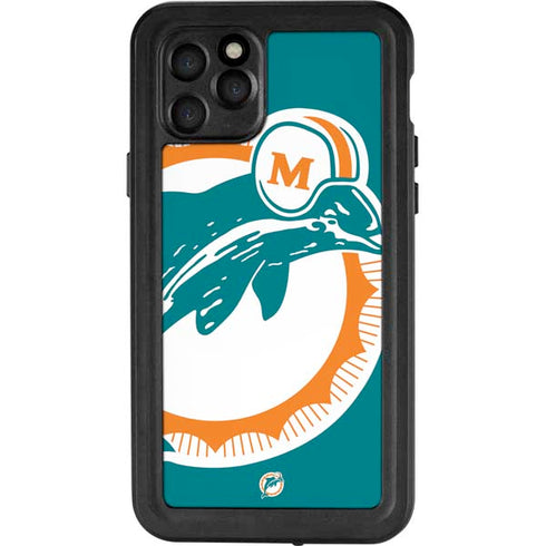 NFL Miami Dolphins Retro Logo iPhone 11 Pro Waterproof Case