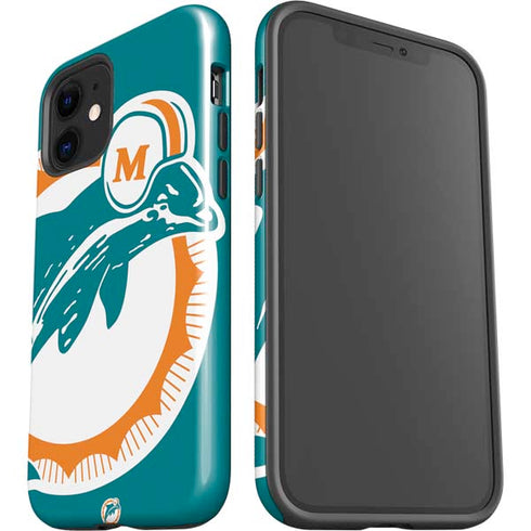 NFL Miami Dolphins Retro Logo iPhone 12 Impact Case